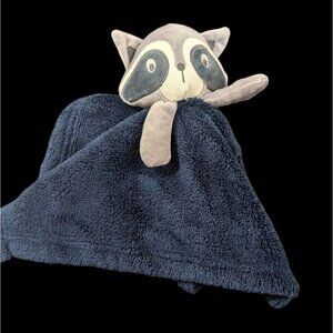 Chick Pea Baby Security Blanket With Plush Raccoon Toy 14x14 Inches Ultra-Soft F